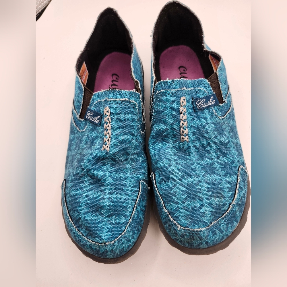 Cushe Canvas All Terrain Blue Casual Slip-On Shoes Sz 8